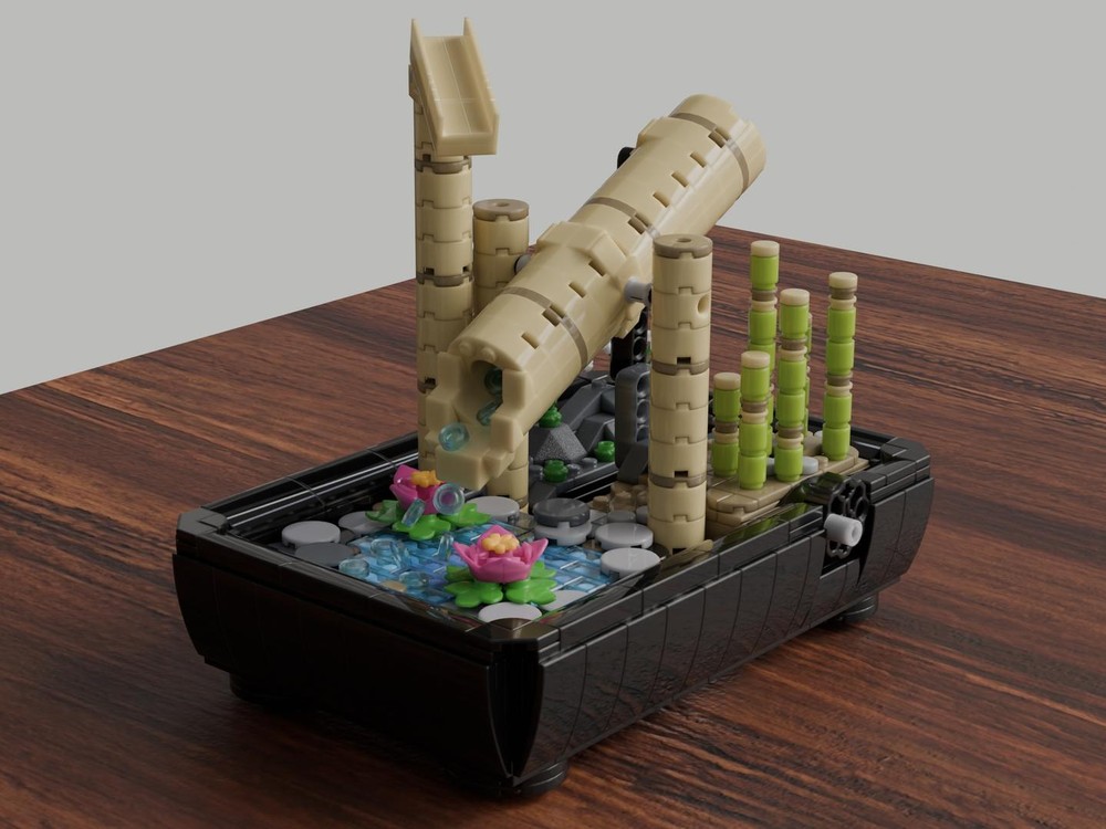 Lego Working Japanese Bamboo Fountain (Shishi-Odoshi)