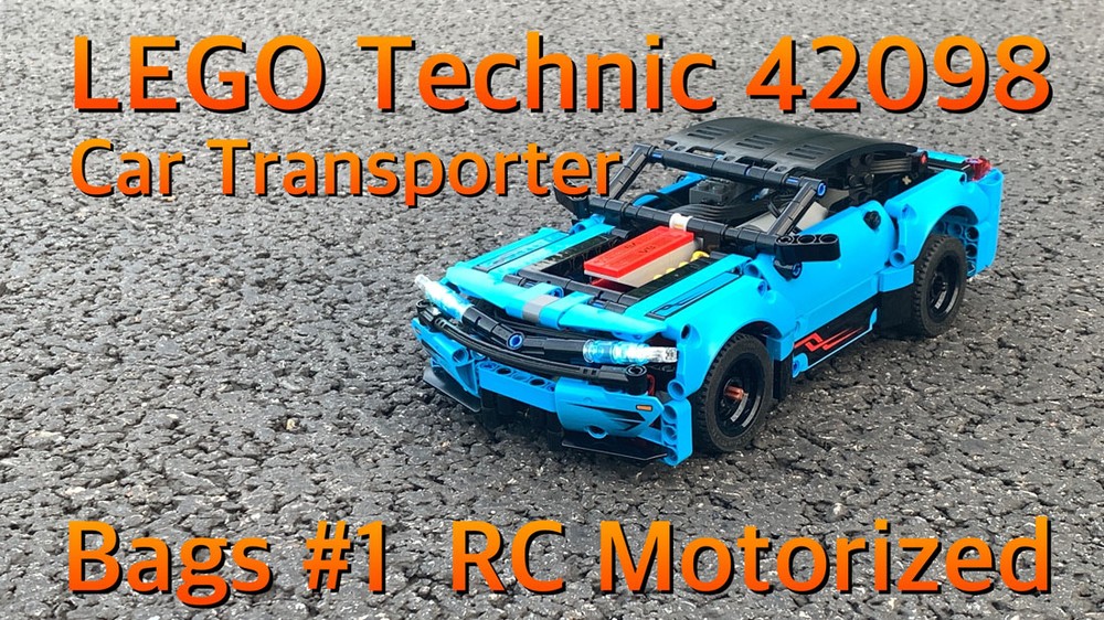 LEGO Technic 42098 car transporter bags #1 Blue car RC motorized
