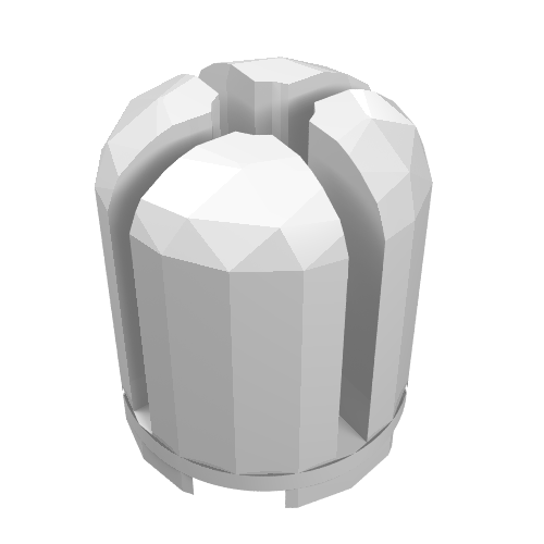Lego Brick Round 2 x 2 x 2 Dome Top with Cross Cut Slots / White
