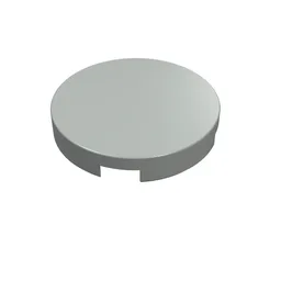 Tile Round 2 x 2 with Bottom Cross / Light Gray