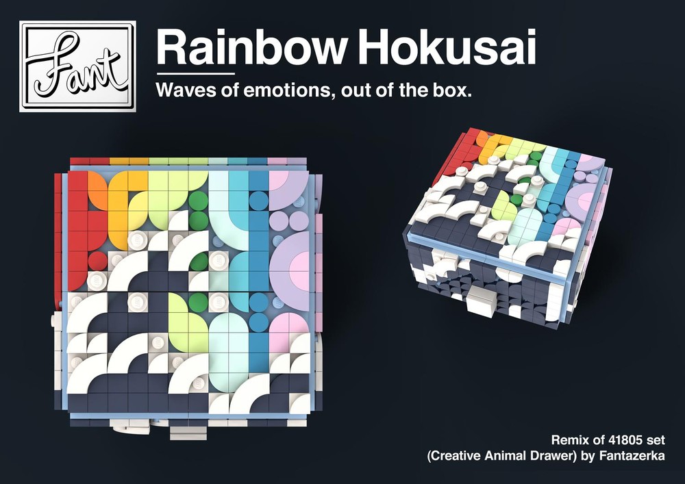 Lego Rainbow Hokusai