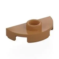 Plate Special Round 1 x 2 Half Circle with Stud (Jumper) / Medium Nougat