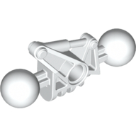 Lego Large Figure Skeletal, Limb, with 2 Ball Joints, and Hole (Toa Metru) / White