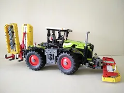 Mower combination for tractor