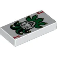 Tile 1 x 2 with Joker Print / White