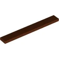 Tile 1 x 8 with Groove / Reddish Brown
