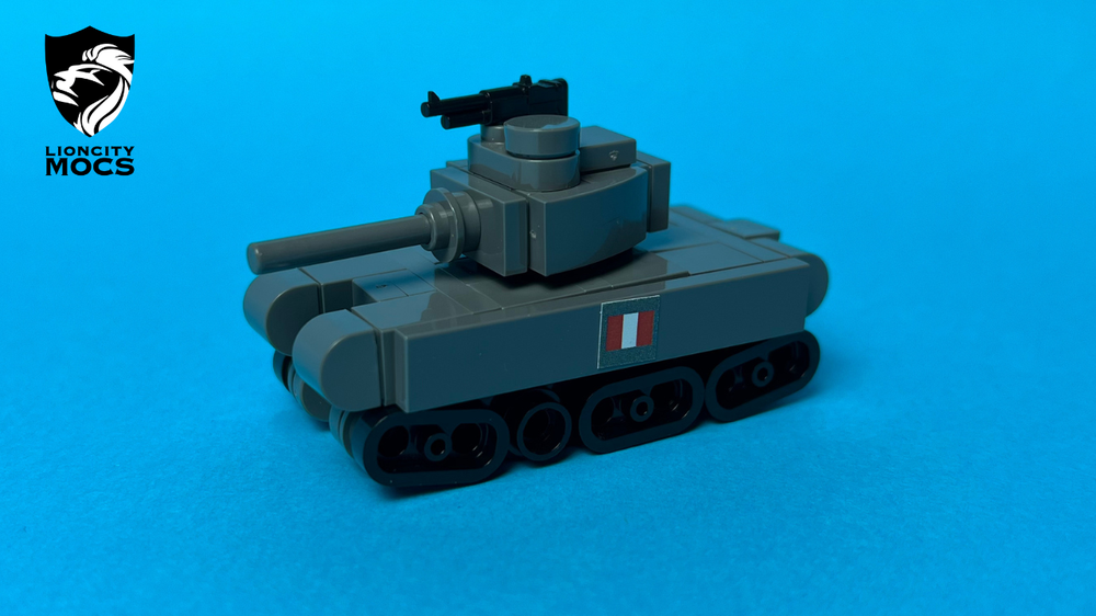 Lego Churchill Tank Tutorial (1:120)