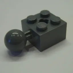 Technic Brick Special 2 x 2 with Solid Ball and Axle Hole / Dark Bluish Gray