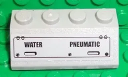 Slope 45 2 x 4 with 'WATER' and 'PNEUMATIC' Pattern (Sticker) - Set 7723
