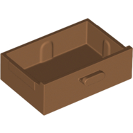 Lego Cupboard 2 x 3 Drawer with Reinforcements / Medium Nougat