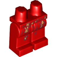 Lego Hips and Red Legs with Fire Energy Print / Red