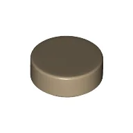Tile Round 1 x 1 / Dark Tan