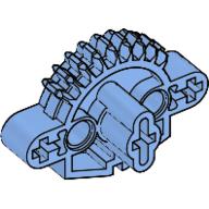 Lego Large Figure Skeletal, Torso, Gear 9 Tooth with 3 Axle Holes and 2 Holes (Matoran) / Medium Blue