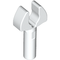 Lego Bar 1L with Clip [Cut Edges and One Side Hole] [Gap in Clip] / White