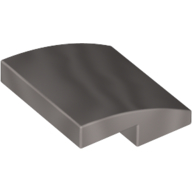 Lego Brick Curved 2 x 2 x 2/3 / Metallic Silver