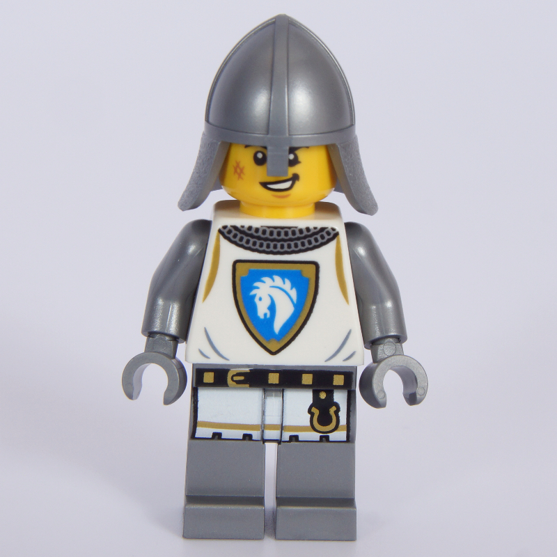 Lego Knight, White Tunic, Helmet