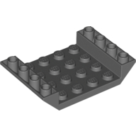 Lego Brick Sloped Inverted 45° 6 x 4 Double with 4 x 4 Recessed / Dark Bluish Gray