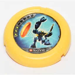 Large Figure Throwing Disk, Scuba / Sub, 3 Pips, Scuba Throwing Disk Print / Yellow