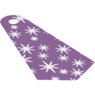Lego Neckwear Cape, Long Narrow with White Stars Print / Dark Purple