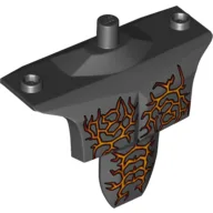 Large Figure Torso, Chest Armor, Shoulder Studs with Orange Veins Print / Black