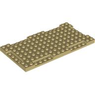 Lego Plate Special 8 x 16 x 2/3 with Six Recessed Edges / Tan