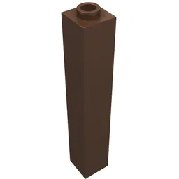 Brick 1 x 1 x 5 with Blocked Open or Hollow Stud / Brown