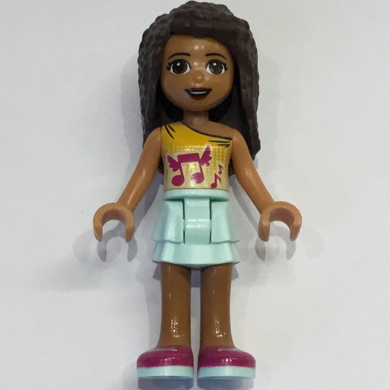 Lego Andrea - Bright Light Orange Top, Light Aqua Skirt