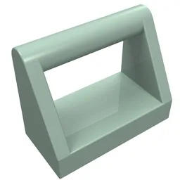Tile Special 1 x 2 with Handle / Sand Green