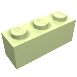 Brick 1 x 3 / Yellowish Green
