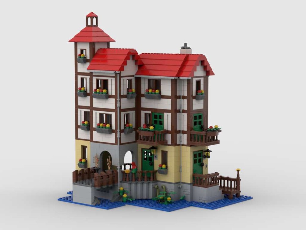 Lego Jagdschoss im Fachwerk Stil Building in half-timbered design