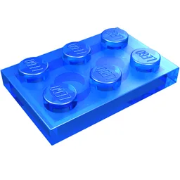 Plate 2 x 3 / Trans-Dark Blue