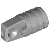 Hinge Cylinder 1 x 2 Locking with 1 Finger and Axle Hole On Ends [No Side Slots] / Light Bluish Gray