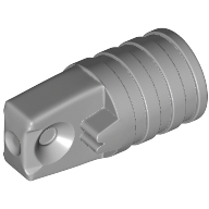 Lego Hinge Cylinder 1 x 2 Locking with 1 Finger and Axle Hole On Ends [No Side Slots] / Light Bluish Gray