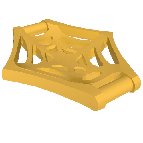 Lego Web Effect Large Bar on Back Handles on Sides / Pearl Gold