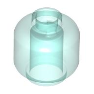 Lego Minifig Head [Plain] [Hollow Stud] / Trans-Light Blue