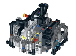 Lego Technic Citroen 2CV Engine with working Valves plus cosmetics