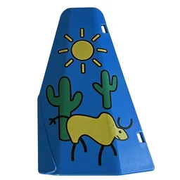 Duplo Door Tepee with Sun, Cactus, and Buffalo Print / Blue