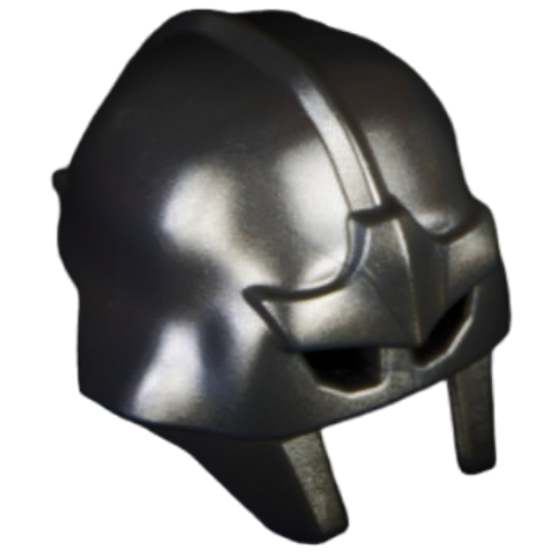 Lego Helmet Orc with Straight Cheek Guards / Pearl Titanium