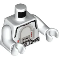 Torso, Armor Snowtrooper Print, White Arms and Hands / White