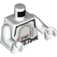 Lego Torso Armor Snowtrooper Print, White Arms and Hands