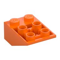 Lego Brick Sloped Inverted 33° 3 x 2, Connections between Studs, Ovoid Bottom Pin / Orange