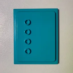 Scala, Building, Wall Panel 5 x 6 with Four Studs / Light Turquoise
