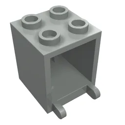 Box 2 x 2 x 2 [Hollow Studs] / Light Gray