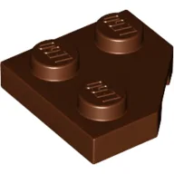 Wedge Plate 2 x 2 Cut Corner / Reddish Brown