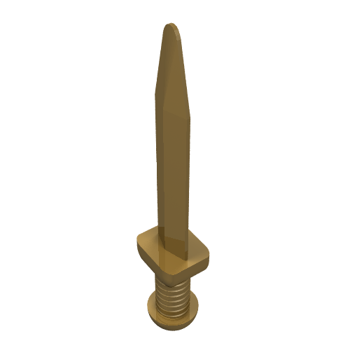 Lego Weapon Sword with Thin Crossguard (Roman Gladius) / Pearl Gold