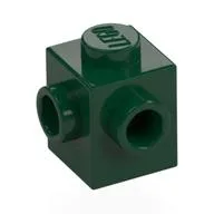 Brick Special 1 x 1 with Studs on 2 Adjacent Sides / Dark Green