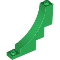 Brick Curved 1 x 5 x 4 Inverted / Green