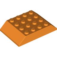 Lego Brick Sloped 45° 6 x 4 Double [aka Train Roof] / Orange