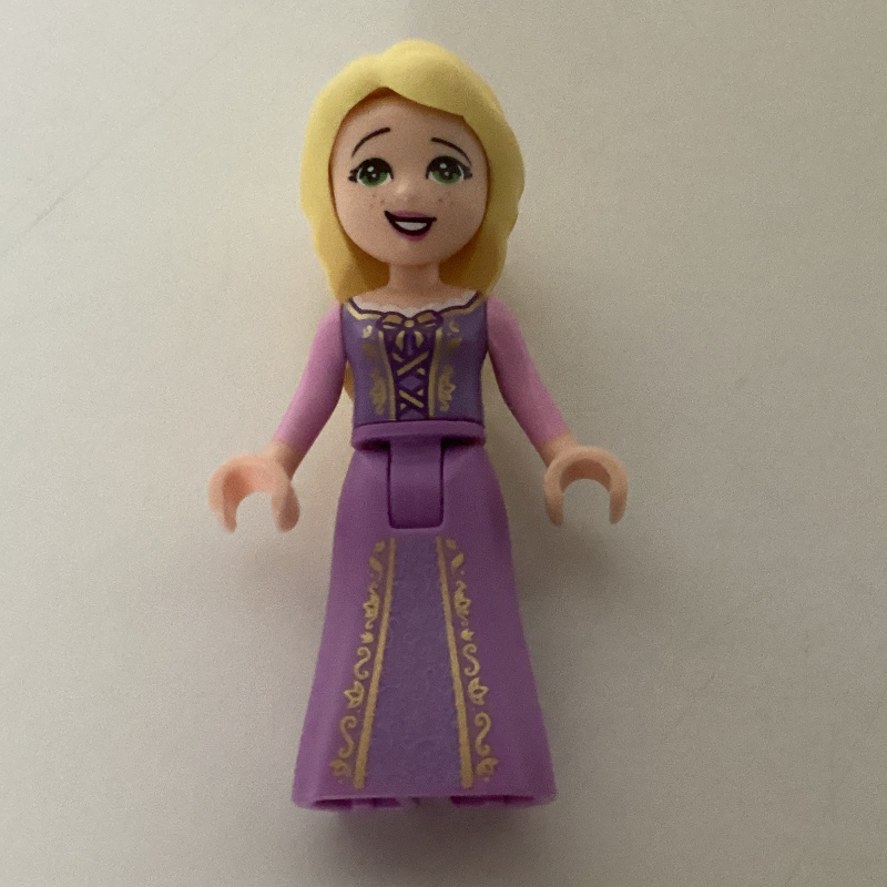 Lego Rapunzel - Medium Lavender Dress, 1 Flower in Hair