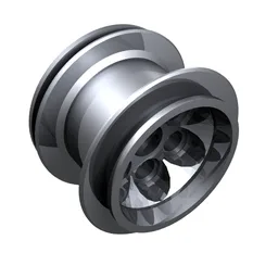 Wheel 49.6 x 28 VR with X Axle Hole / Metallic Silver